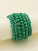 CB2177 7 Piece Glass Beaded Bracelet Set - MiMi Wholesale