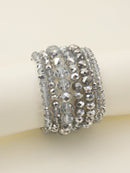 CB2177 7 Piece Glass Beaded Bracelet Set - MiMi Wholesale