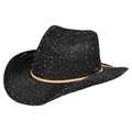 CBC03 C.C Brand Sequin Detail Cowboy Hat With Suede Trim - MiMi Wholesale