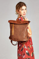 CJF022 Laser Cut Printed Backpack - MiMi Wholesale