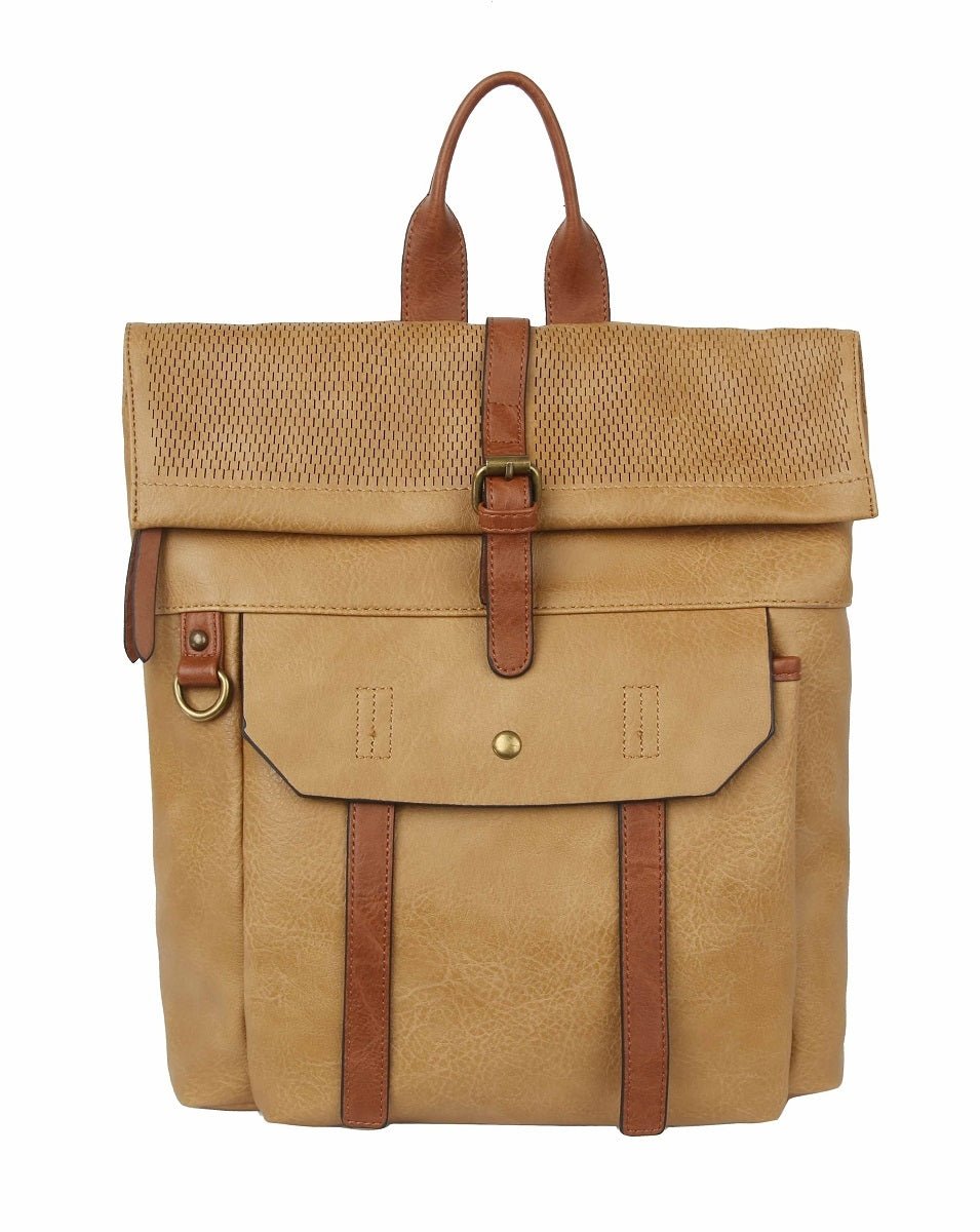 CJF080-1 Laser Cut Flap Backpack - MiMi Wholesale