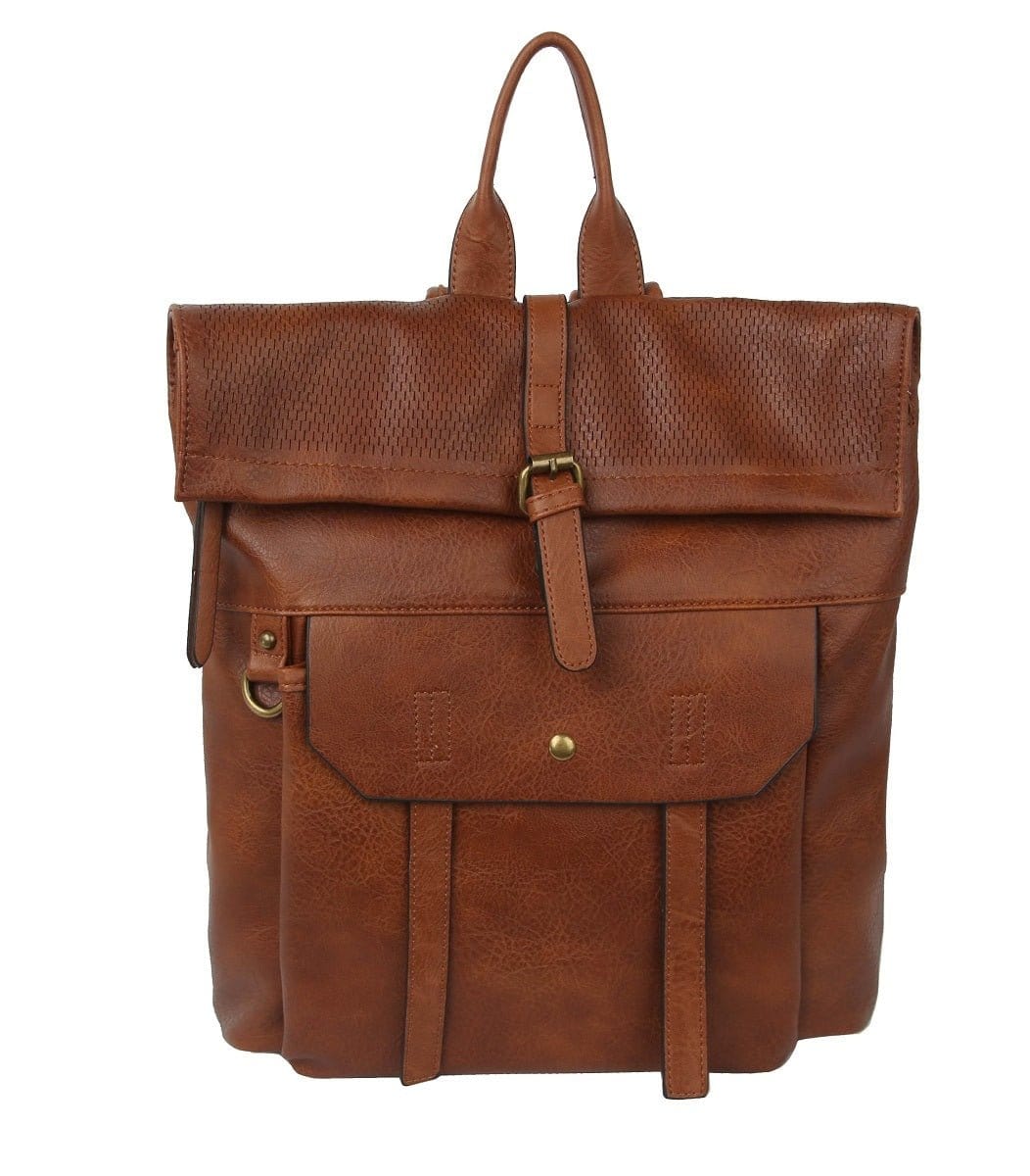 CJF080-1 Laser Cut Flap Backpack - MiMi Wholesale