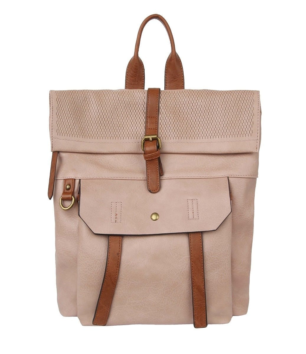 CJF080-1 Laser Cut Flap Backpack - MiMi Wholesale