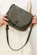 CJF125 Annie Studded Saddle Crossbody Bag - MiMi Wholesale