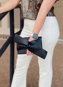 CL0132 Bow Accent Clutch/Crossbody Bag - MiMi Wholesale