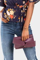 CL0132 Bow Accent Clutch/Crossbody Bag - MiMi Wholesale