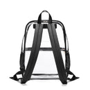 CL102W Macy Mesh Pocket Clear Backpack - MiMi Wholesale