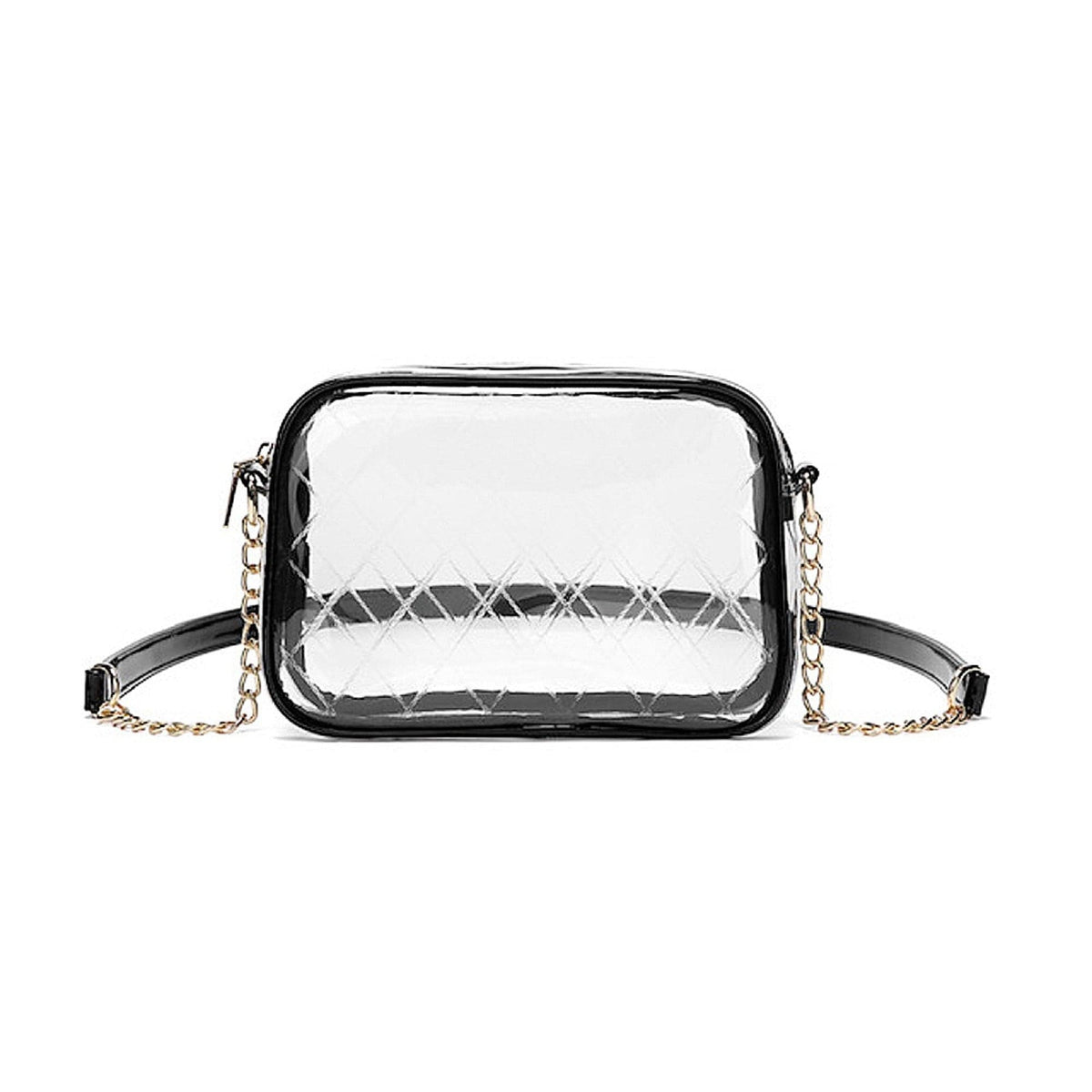 CL833 Clear Chain Strap Crossbody Bag - MiMi Wholesale