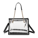 CL947 Carissa Clear Chain Strap Mini Satchel Bag - MiMi Wholesale