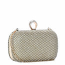 CLR13833 Ring-on Rhinestone Party Clutch - MiMi Wholesale