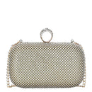 CLR13833 Ring-on Rhinestone Party Clutch - MiMi Wholesale