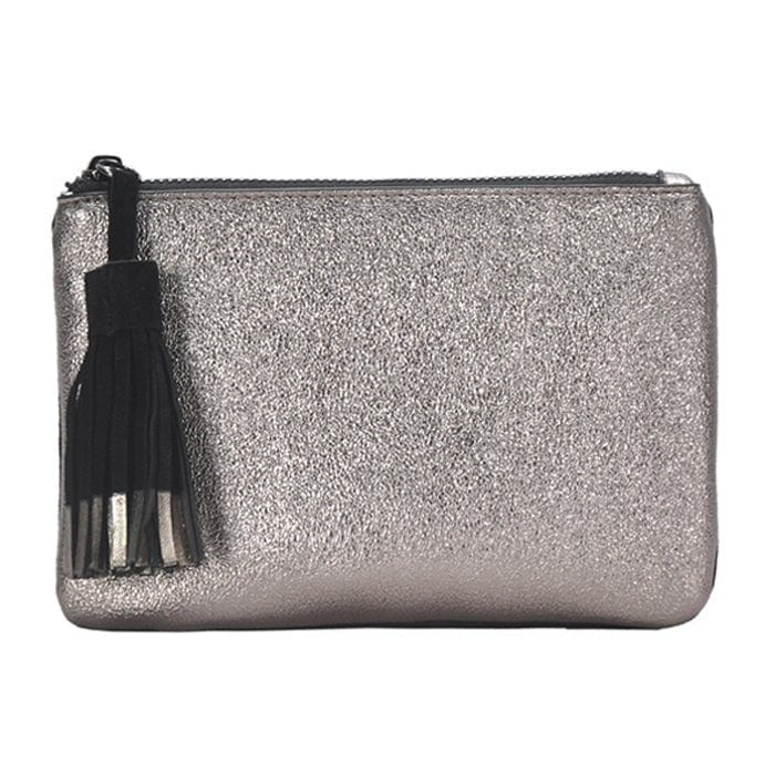 CLS82208 Metallic Pouch With Suede Tassel - MiMi Wholesale