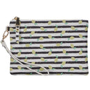 CLW2507 Lemon Stripe Clutch with Wristlet - MiMi Wholesale
