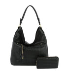 CMS025 Vintage Woven 2-in-1 Shoulder Bag Hobo - MiMi Wholesale