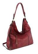 CMS025 Vintage Woven 2-in-1 Shoulder Bag Hobo - MiMi Wholesale
