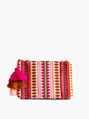 CS2162 Faith Printed Cotton Pouch w/ Fringe - MiMi Wholesale