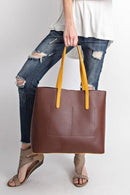 CTB1001 Two Tone Fashion Bag w/ Pouch - MiMi Wholesale