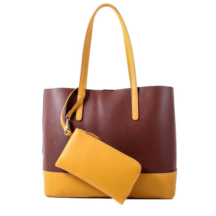 CTB1001 Two Tone Fashion Bag w/ Pouch - MiMi Wholesale