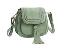CTEA0004 Fashion Flap Over Tassel Saddle Crossbody Bag - MiMi Wholesale