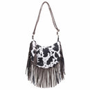CW20309 Western Style Cow Fringe Hobo/Crossbody bag - MiMi Wholesale