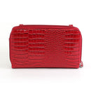 CW3013 Croc Print Zip-Around 6-Plus Cellphone Clutch Wallet/Crossbody Bag - MiMi Wholesale