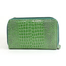 CW3013 Croc Print Zip-Around 6-Plus Cellphone Clutch Wallet/Crossbody Bag - MiMi Wholesale