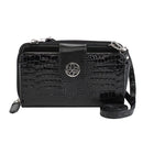 CW3013 Croc Print Zip-Around 6-Plus Cellphone Clutch Wallet/Crossbody Bag - MiMi Wholesale