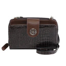 CW3013 Croc Print Zip-Around 6-Plus Cellphone Clutch Wallet/Crossbody Bag - MiMi Wholesale