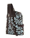 DAQ2716 Quilted Damask Zippered Backpack - MiMi Wholesale