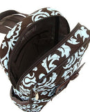DAQ2716 Quilted Damask Zippered Backpack - MiMi Wholesale