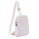 DJ15042N Britney Nylon Double Zipper Mini Sling Bag - MiMi Wholesale