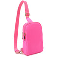 DJ15042N Britney Nylon Double Zipper Mini Sling Bag - MiMi Wholesale