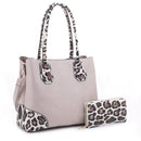 DJ1526C Rebecca Animal Trim Top Handle Handbag - MiMi Wholesale