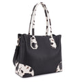 DJ1526C Rebecca Cow Trim Top Handle Handbag - MiMi Wholesale