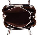 DJ1526C Rebecca Cow Trim Top Handle Handbag - MiMi Wholesale