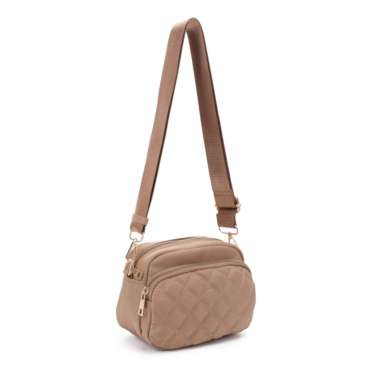 DJ25764N-6 Angela Quilted Crossbody Bag - MiMi Wholesale