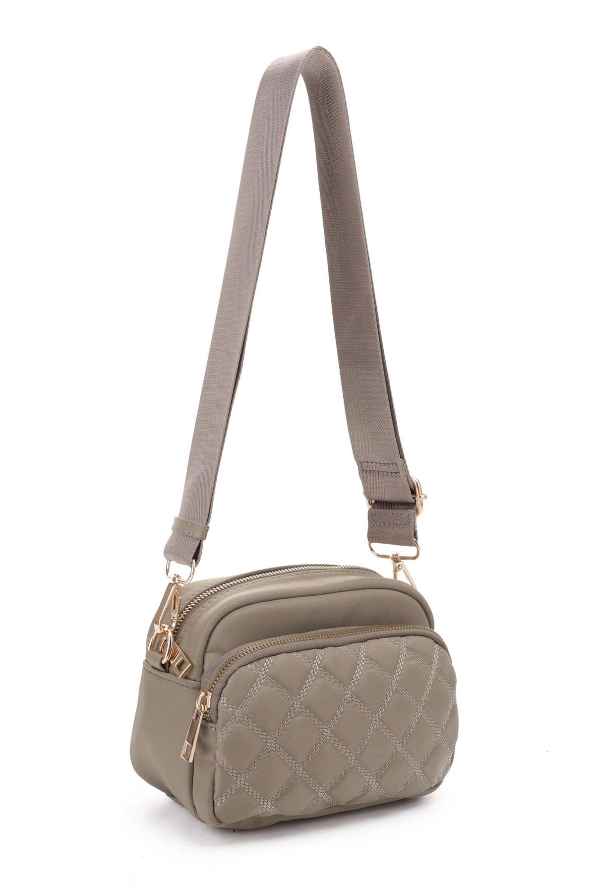 DJ25764N-6 Angela Quilted Crossbody Bag - MiMi Wholesale