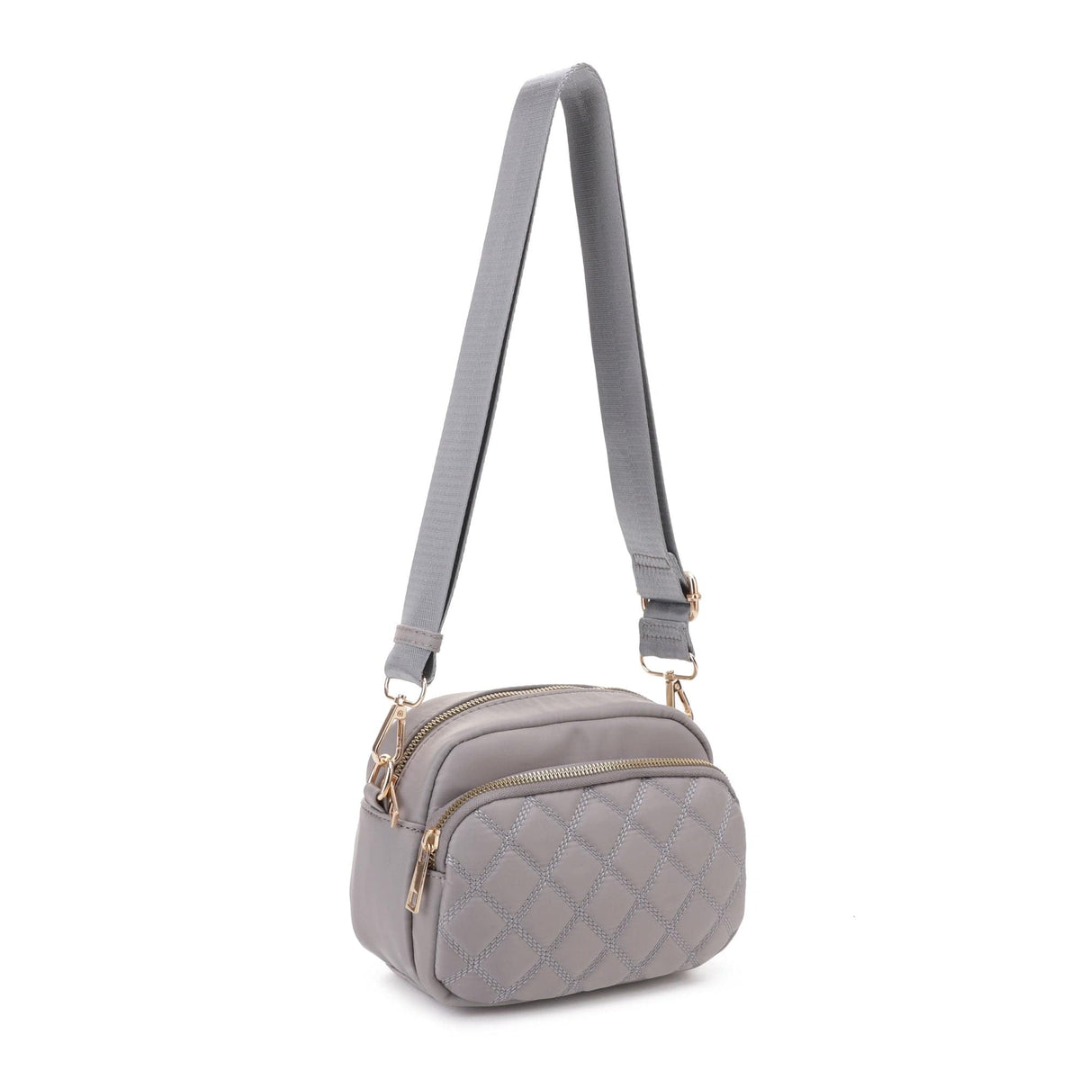 DJ25764N-6 Angela Quilted Crossbody Bag - MiMi Wholesale
