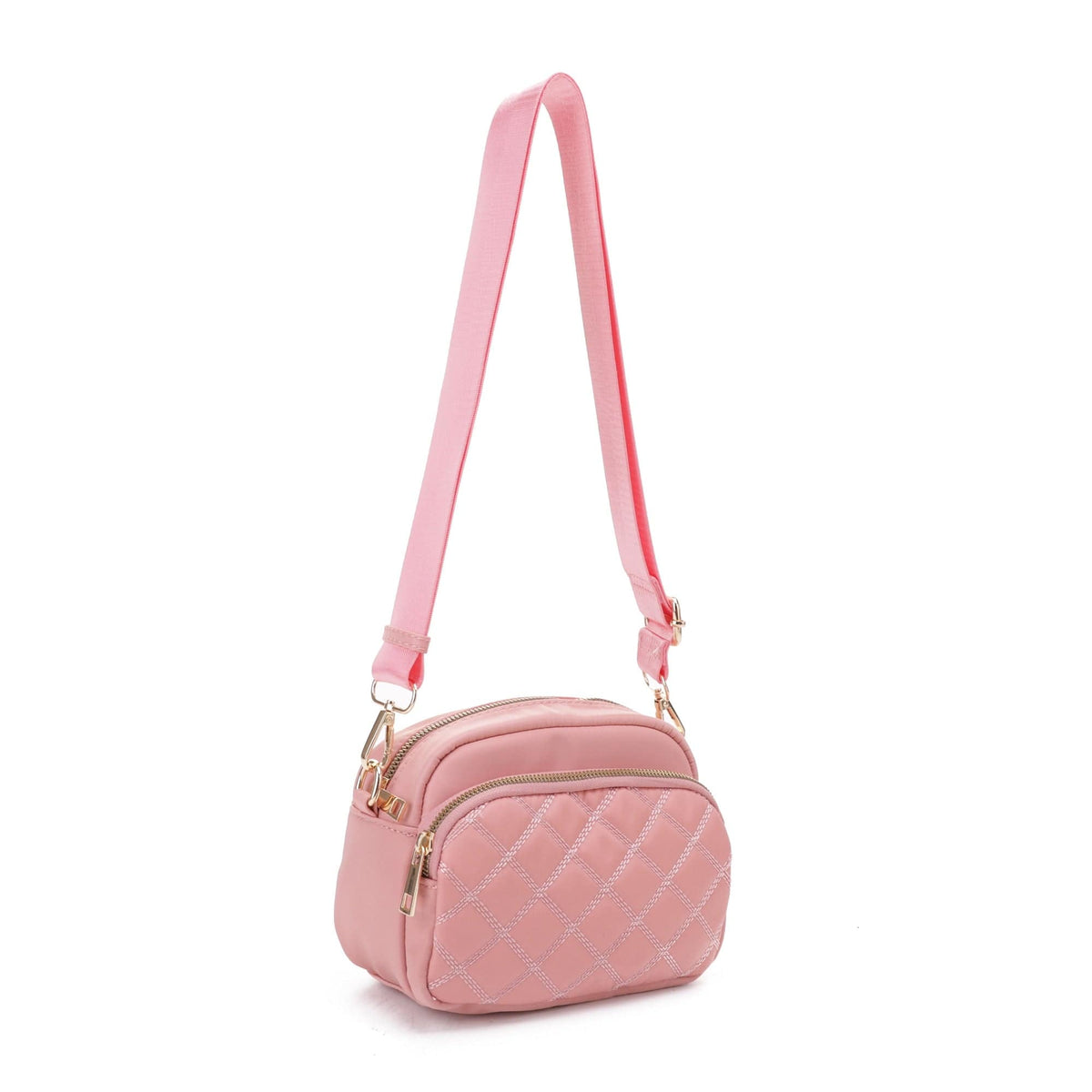 DJ25764N-6 Angela Quilted Crossbody Bag - MiMi Wholesale