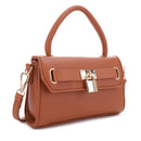 DJ960308D Charlotte Lock Satchel Crossbody Bag - MiMi Wholesale