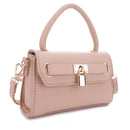 DJ960308D Charlotte Lock Satchel Crossbody Bag - MiMi Wholesale