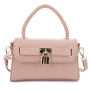 DJ960308D Charlotte Lock Satchel Crossbody Bag - MiMi Wholesale