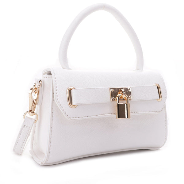 DJ960308D Charlotte Lock Satchel Crossbody Bag - MiMi Wholesale