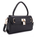 DJ960308D Charlotte Lock Satchel Crossbody Bag - MiMi Wholesale