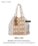 DRA104 Brenda Beaded Tote with Seashells - MiMi Wholesale