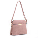 DS95314D Front Pocket Dome Crossbody w/ Tassel - MiMi Wholesale