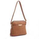 DS95314D Front Pocket Dome Crossbody w/ Tassel - MiMi Wholesale