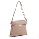 DS95314D Front Pocket Dome Crossbody w/ Tassel - MiMi Wholesale
