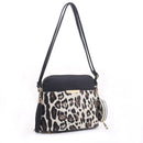 DS95314L2-6 Snow Leopard Front Pocket Dome Crossbody w/ Earbud Case - MiMi Wholesale