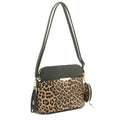 DS95314L2 Leopard Dome Crossbody w/ Earbud Case - MiMi Wholesale